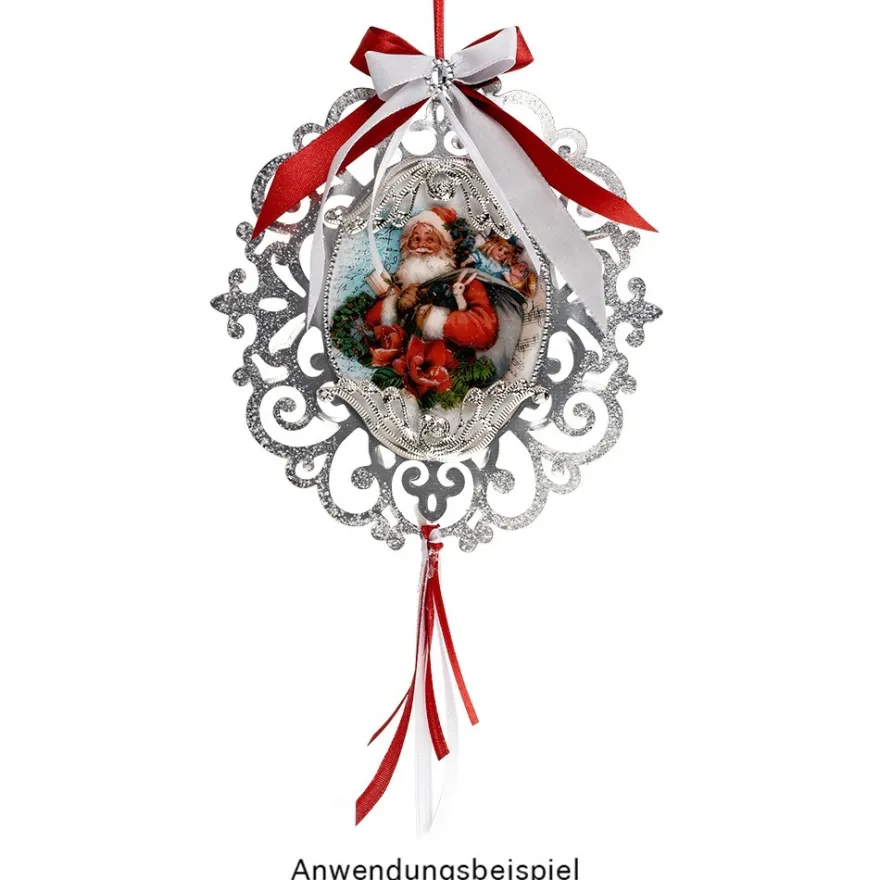 Transparent-Stickerbogen, Der Nikolaus kommt, 10cm x 30cm, 10 Bogen