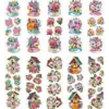Transparent-Stickerbogen, Gartengrüße, verschiedene Designs, 10cm x 30cm, 10 Bogen