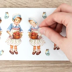 Transparent-Stickerbogen, Kinder, verschiedene Designs, 10cm x 30cm, 10 Bogen