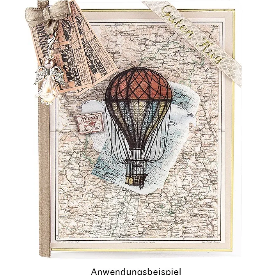 Transparent-Stickerbogen, Nostalgie, 10cm x 30cm, 10 Bogen
