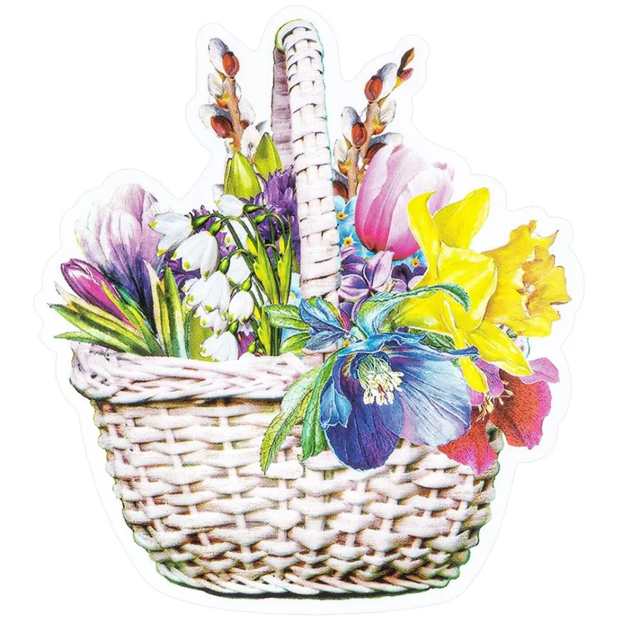 Transparent-Stickerbogen, Ostergrüße 2, verschiedene Designs, 10cm x 30cm, 10 Bogen