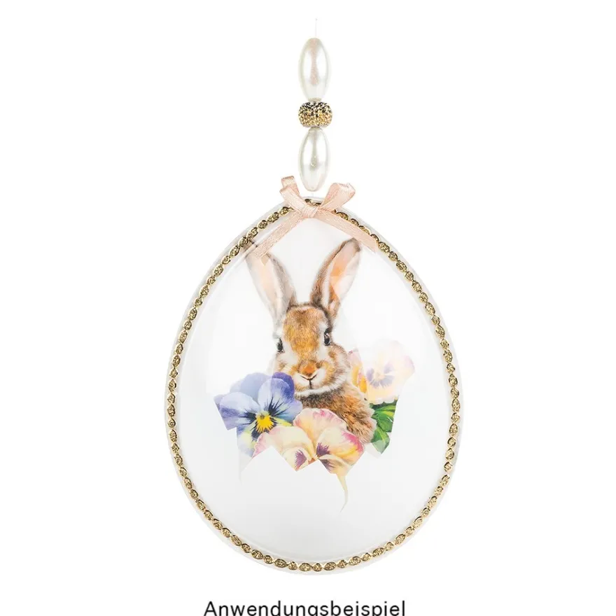 Transparent-Stickerbogen, Ostergrüße 2, verschiedene Designs, 10cm x 30cm, 10 Bogen
