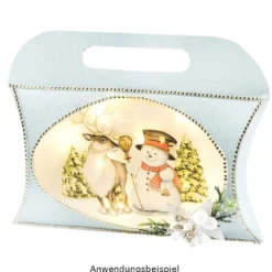 Transparent-Stickerbogen, Schneemänner, 10cm x 30cm, 10 Bogen