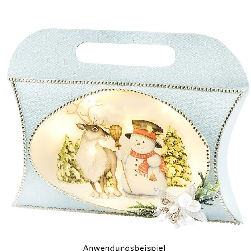 Transparent-Stickerbogen, Schneemänner, 10cm x 30cm, 10 Bogen