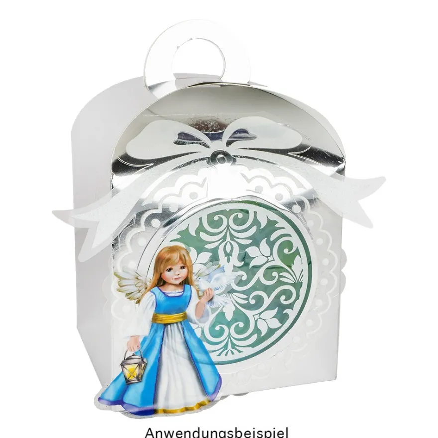 Transparent-Stickerbogen, Schutzengelchen, 10cm x 30cm, 10 Bogen