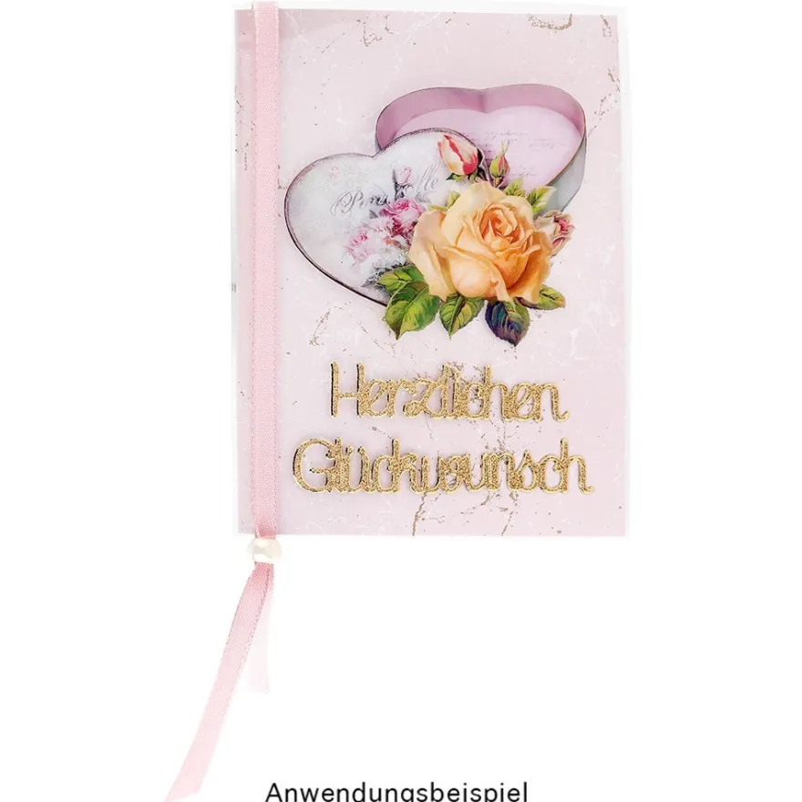 Transparent-Stickerbogen, Vintage Rosengrüße, verschiedene Designs, 10cm x 30cm, 10 Bogen