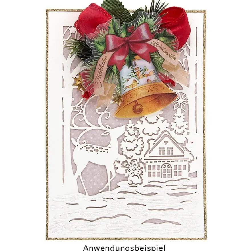 Transparent-Stickerbogen, Weihnachtliche Floristik, 10cm x 30cm, 10 Bogen