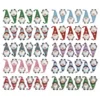 Transparent-Stickerbogen, Weihnachts-Wichtel, verschiedene Designs, 10cm x 30cm, 10 Bogen