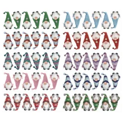 Transparent-Stickerbogen, Weihnachts-Wichtel, verschiedene Designs, 10cm x 30cm, 10 Bogen