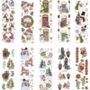 Transparent-Stickerbogen, Wichtel, Schneemänner & Winterkinder, versch. Designs, 10cmx30cm, 10 Bogen