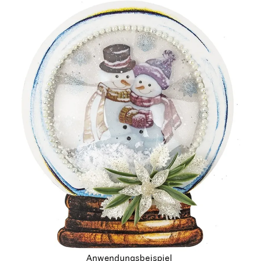 Transparent-Stickerbogen, Wichtel, Schneemänner & Winterkinder, versch. Designs, 10cmx30cm, 10 Bogen