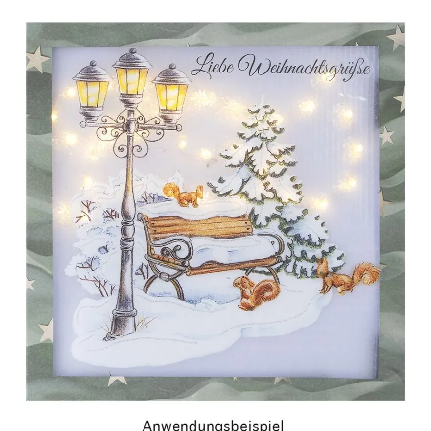 Transparent-Stickerbogen, Winterlaternen, verschiedene Designs, mit Veredelung, DIN A4, 10 Bogen