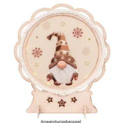 Transparent-Stickerbogen, Winter-Wichtel, verschiedene Designs, 10cm x 30cm, 10 Bogen