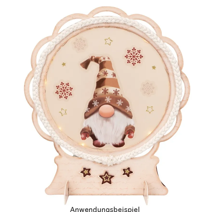 Transparent-Stickerbogen, Winter-Wichtel, verschiedene Designs, 10cm x 30cm, 10 Bogen