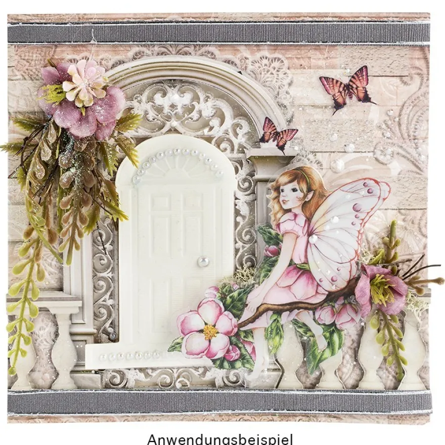 Transparent-Stickerbogen, Zauberhafte Elfen, verschiedene Designs, 10cm x 30cm, 10 Bogen