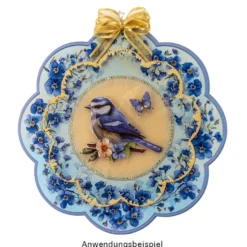 Transparent-Sticker, Vögel, verschiedene Designs, 10cm x 30cm, 10 Bogen