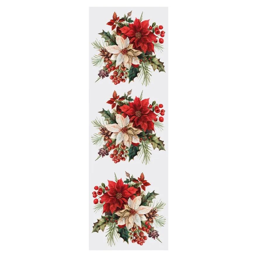 Transparent-Sticker, Winterzeit, verschiedene Designs, 10cm x 30cm, 10 Bogen