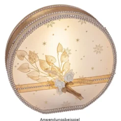 Traum-Zweige Aurelia, mit edlen Acryl-Blättern, goldener Draht, hellgoldene Blätter, 10 Stück