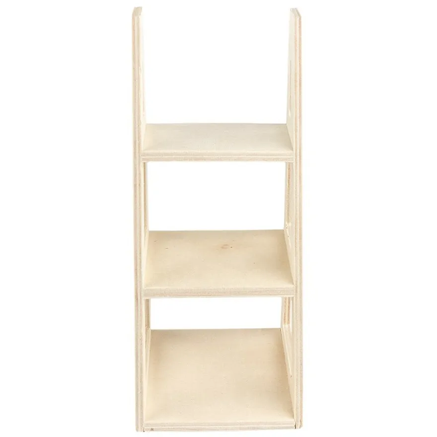 Treppen-Regal aus Holz, 16cm x 7cm x 8cm