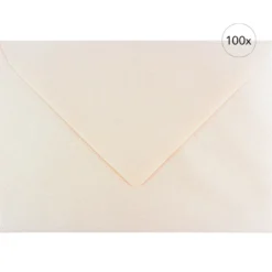Umschläge, 11,4cm x 16,2cm, creme-perlmutt, 100 Stück