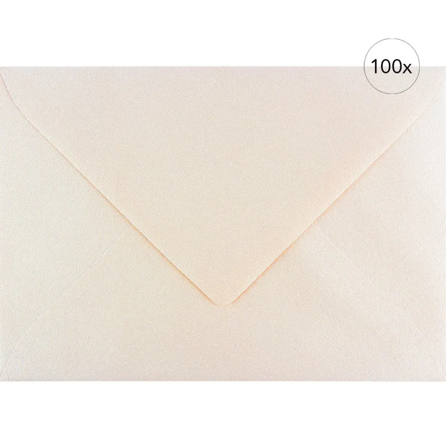 Umschläge, 11,4cm x 16,2cm, creme-perlmutt, 100 Stück