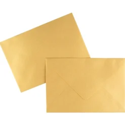 Umschläge, DIN C6, 120 g/m², gold, nassklebend, 100 Stück