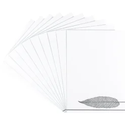 Umschläge, Kondolenz, Blatt, B6 (12,5cm x 17,5cm), 120 g/m², weiß mit Druck, 10 Stück