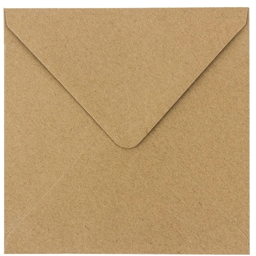 Umschläge, Kraftpapier, 17cm x 17cm, 110 g/m², 100 Stück
