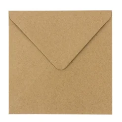 Umschläge, Kraftpapier, 15,5cm x 15,5cm, 110 g/m², 100 Stück