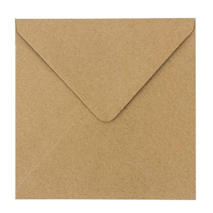 Umschläge, Kraftpapier, 15,5cm x 15,5cm, 110 g/m², 100 Stück