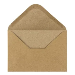 Umschläge, Kraftpapier, 11,4cm x 16,2cm, 110 g/m², 100 Stück