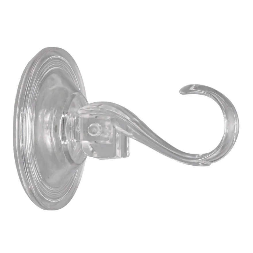 Vakuum-Saugnapf-Haken, 6,8cm x 9,5cm x 3,7cm, Tragkraft 5kg, transparent, 4 Stück
