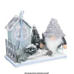 Vogelhäuschen aus Holz, zum Aufstellen, 4 verschiedene Größen, 4 Stück