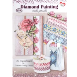 Vorlagenheft: Diamond Painting leicht gemacht Nr. 2, 42 Legevorlagen für Diamond-Painting-Lineale