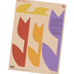 Vorlage: Waben-Figuren, Tulpe, DIN A3