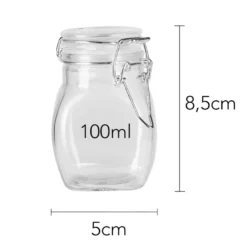 Vorratsgläser mit Bügelverschluss, 100ml, 4 Stück