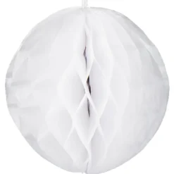 Waben-Kugeln zum Aufhängen, Ø 5,5 cm, 6 Stück, weiß