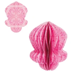 Waben-Stanzteile, Glockenblume 4, rosa, 6,3cm x 8,7cm, 100 Stück