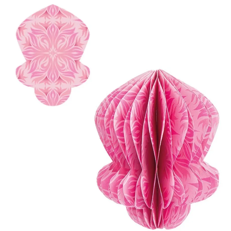 Waben-Stanzteile, Glockenblume 4, rosa, 6,3cm x 8,7cm, 100 Stück