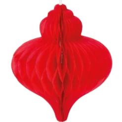 Waben-Zwiebeln zum Aufhängen, 8,5 cm x 7 cm, 8 Stück, rot