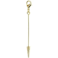 Wechselstäbe, Design 1, 7cm, Spitzenform: Kegel, hellgold, 5 Stück