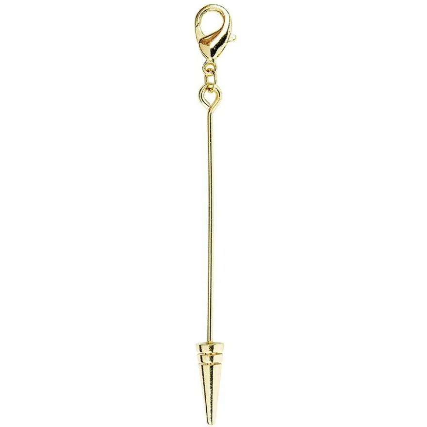 Wechselstäbe, Design 1, 7cm, Spitzenform: Kegel, hellgold, 5 Stück