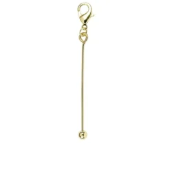 Wechselstäbe, Design 3, 5,7cm, Spitzenform: Kugel, hellgold, 5 Stück