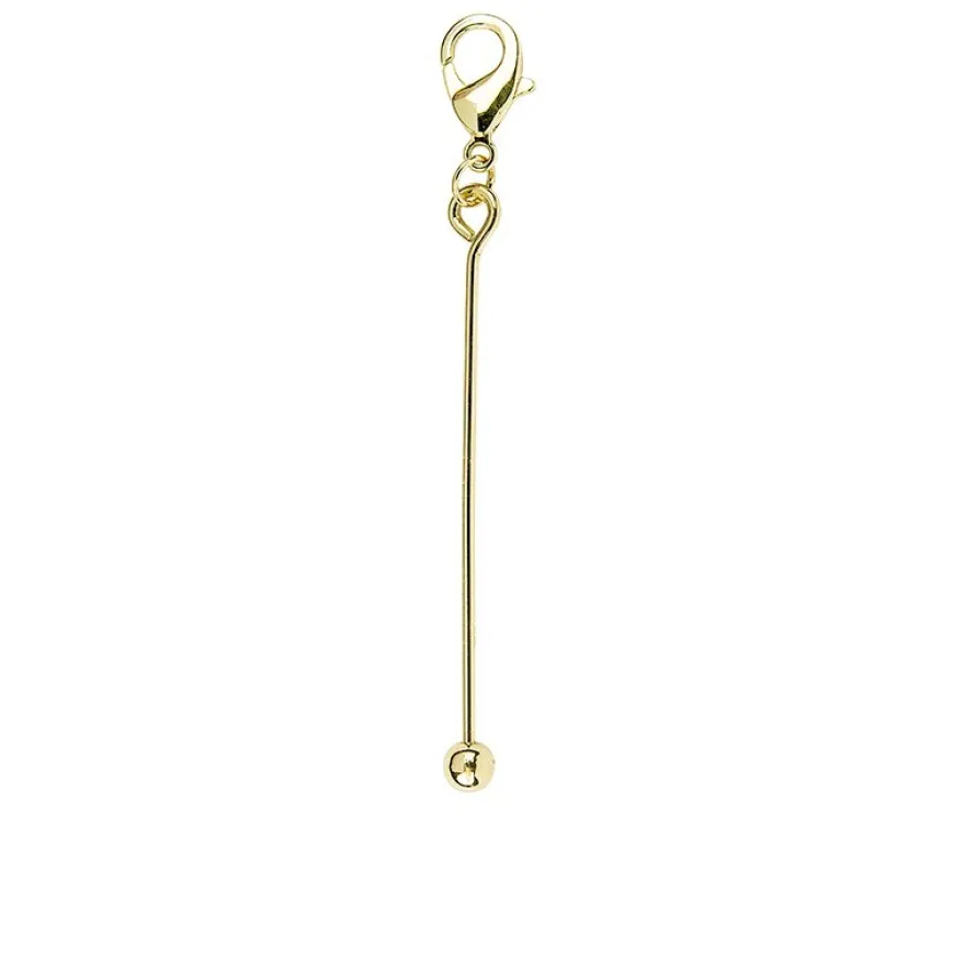 Wechselstäbe, Design 3, 5,7cm, Spitzenform: Kugel, hellgold, 5 Stück