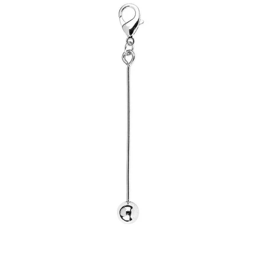 Wechselstäbe, Design 2, 6cm, Spitzenform: Kugel, silber, 5 Stück