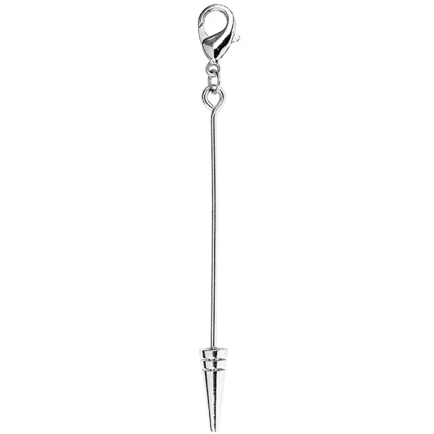 Wechselstäbe, Design 1, 7cm, Spitzenform: Kegel, silber, 5 Stück