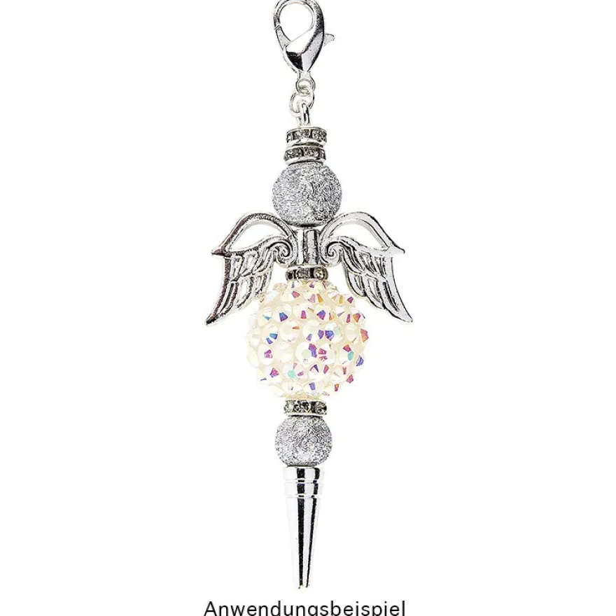 Wechselstäbe, Design 1, 7cm, Spitzenform: Kegel, silber, 5 Stück