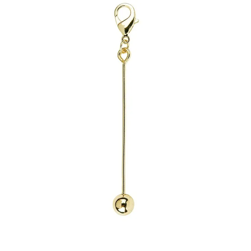 Wechselstäbe, Design 2, 6cm, Spitzenform: Kugel, hellgold, 5 Stück