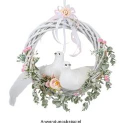 Weidenkranz, Ø 25cm, 3,5cm hoch, weiß