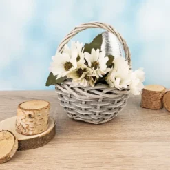 Weidenkörbe, verschiedene Größen, mit Henkel, 3 Stück